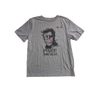 Free Watson Paul Watson Men's L Gray Organic Cotton Graphic T-Shirt Sea Shepherd